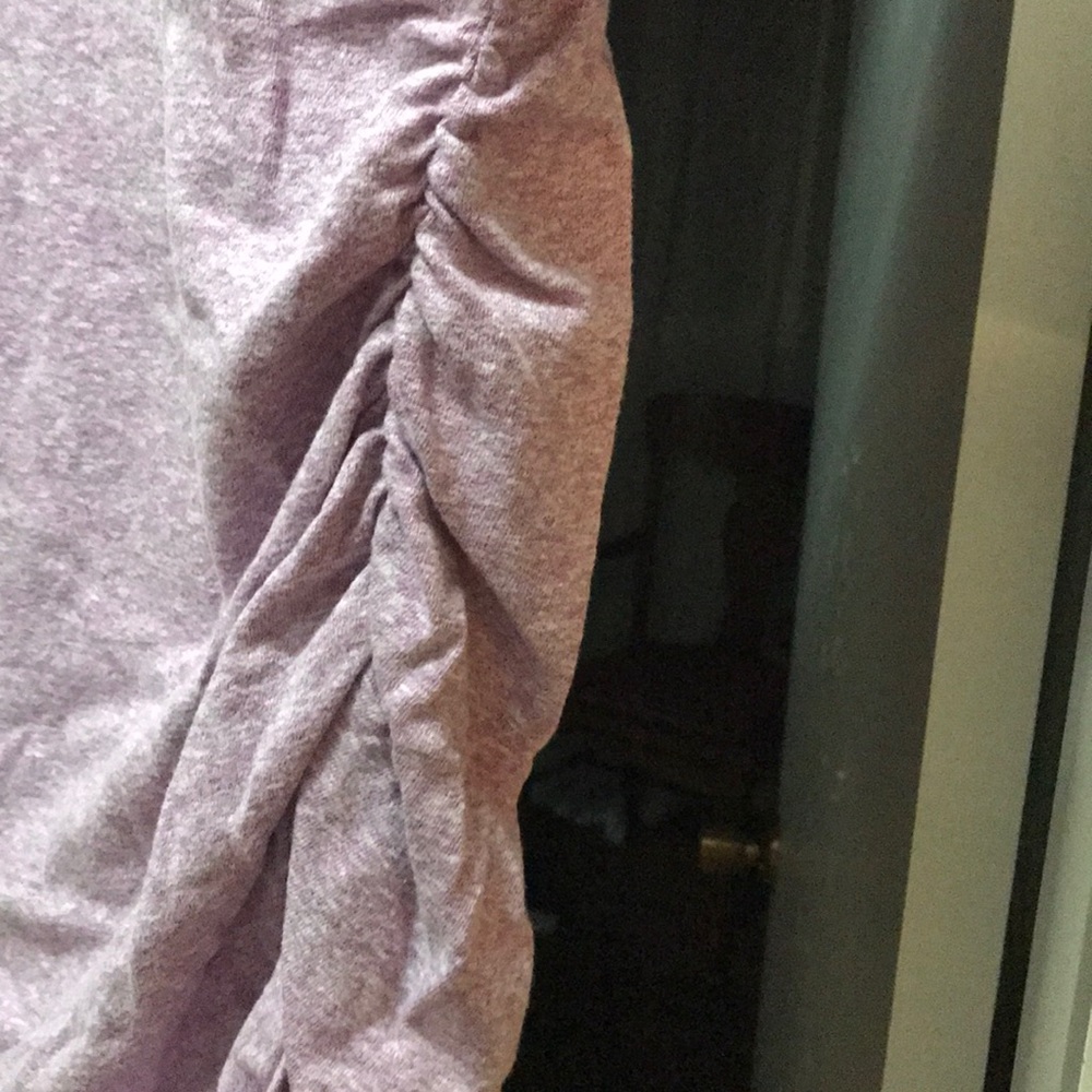 Marled purple maternity shirt with flutter sleeves - Picture 2 of 3